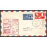 12201h enveloppe rouge fam 34 houston to habana cuba 4/6/1948 premier vol first flight lettre airmail cover usa aviation