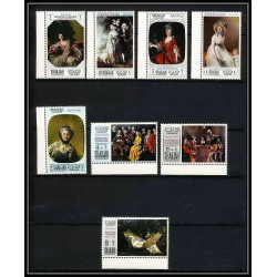483a - Sharjah MNH ** N° 426 / 433 A Tableau (Painting) mother's day Gainsborough - courbet - le nain - david 