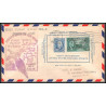 12211 am 90 huron 28/11/1949 premier vol first flight lettre airmail cover usa aviation