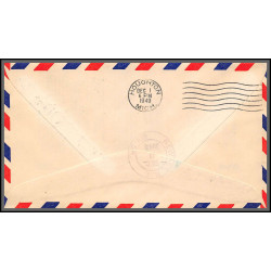 12212 am 90 menominee 1/12/1949 premier vol first flight lettre airmail cover usa aviation