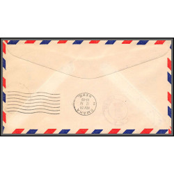 12215 am 90 norfolk 28/11/1949 premier vol first flight lettre airmail cover usa aviation