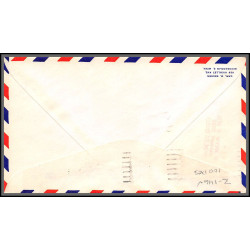 12233 signed signé 463rd troop carrier wing ardmore 6/10/1953 premier vol first flight lettre airmail cover usa aviation