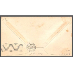 12244 signed signé am 88 columbus 15/4/1953 premier vol first flight lettre airmail cover usa aviation