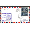 12250 signed signé am 88 mansfield 15/4/1953 premier vol first flight lettre airmail cover usa aviation