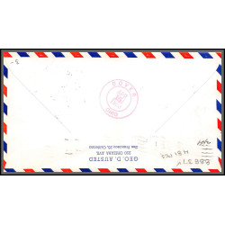 12250 signed signé am 88 mansfield 15/4/1953 premier vol first flight lettre airmail cover usa aviation