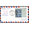 12260 signed signé dedication branley airport 12/4/1953 premier vol first flight lettre airmail cover usa aviation