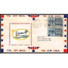 12261 dedication el centro airport 12/4/1953 premier vol first flight lettre airmail cover usa aviation