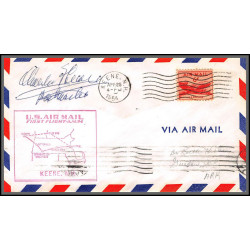 12270 signed signé am 94 keene 25/4/1954 premier vol first flight lettre airmail cover usa aviation
