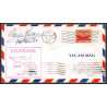 12270 signed signé am 94 keene 25/4/1954 premier vol first flight lettre airmail cover usa aviation