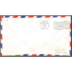 12270 signed signé am 94 keene 25/4/1954 premier vol first flight lettre airmail cover usa aviation