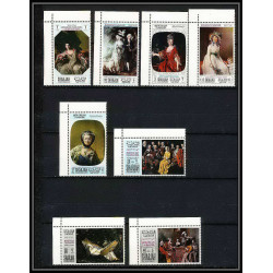 483b - Sharjah MNH ** N° 426 / 433 A Tableau (Painting) mother's day Gainsborough - courbet - le nain - david 