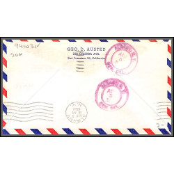 12278 am 94 pittsfield 3/8/1953 premier vol first flight lettre airmail cover usa aviation