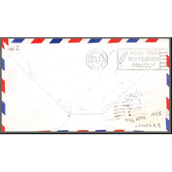 12284 signed signé am 88 bloomington 1/12/1954 premier vol first flight lettre airmail cover usa aviation