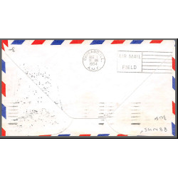 12285 signed signé am 88 terre haute 1/12/1954 premier vol first flight lettre airmail cover usa aviation
