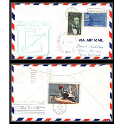 12323 am 77 salt lake city premier vol first flight lettre airmail cover usa aviation