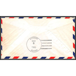 12376 am 141 kodiak 5/12/1960 alaska premier vol first flight lettre airmail cover usa aviation
