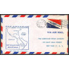 12379 fam 5 pan american new york rio brasilia brazil 3/4/1960 premier vol first flight lettre airmail cover usa 