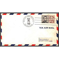 12382 seattle to Naha japan 31/8/1960 premier vol first flight lettre airmail cover usa aviation