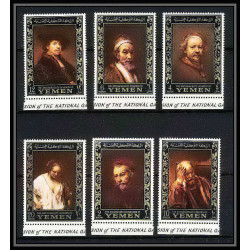 484a - Yemen kingdom MNH ** N° 278 / 283 A OR (gold) Rembrandt (Nederland) (tableaux painting) amphilex 67 dutch 