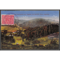 12744 train Railway cachet deutsche reichsbahn zweibrücken 1923 carte postale vosges postcard reich allemagne