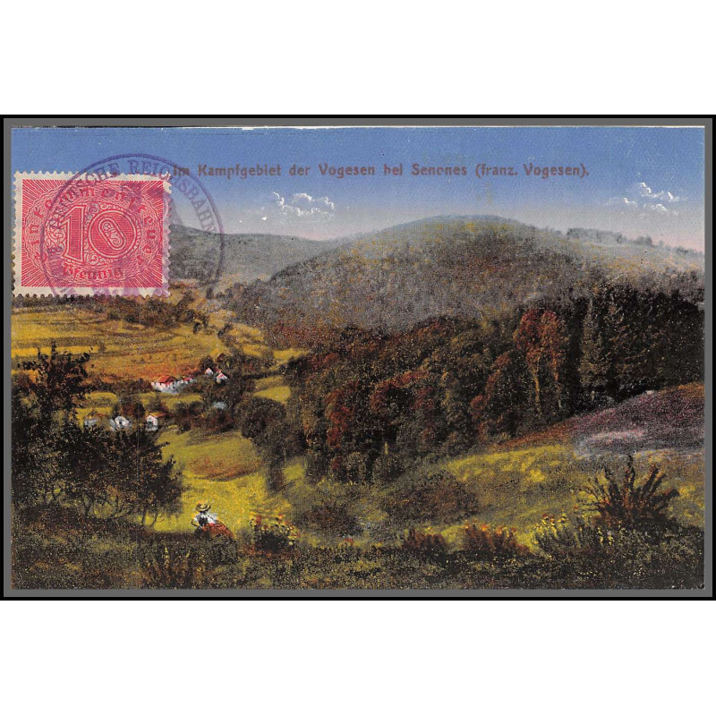 12744 train Railway cachet deutsche reichsbahn zweibrücken 1923 carte postale vosges postcard reich allemagne
