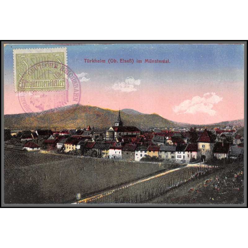 12764 train Railway cachet deutsche reichsbahn zweibrücken 1923 turckheim vosges carte postale postcard reich allemagne