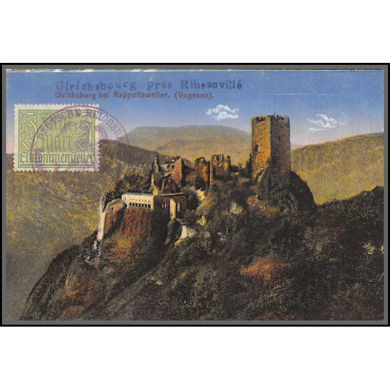 12767 train Railway deutsche reichsbahn zweibrücken 1923 Château de Saint-Ulrich vosges carte postale postcard reich
