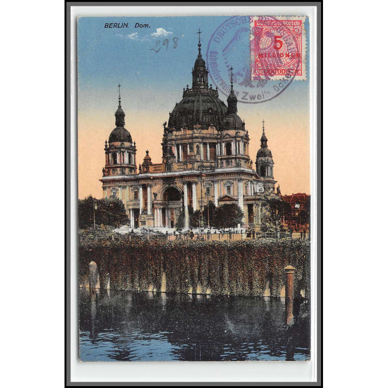 12771 train Railway cachet deutsche reichsbahn zweibrücken 1923 berlin dom carte postale postcard reich allemagne