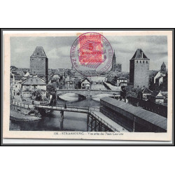 12774 train Railway cachet deutsche reichsbahn zweibrücken 1923 strasbourg ponts couverts carte postale postcard reich
