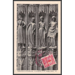 12788 train Railway deutsche reichsbahn zweibrücken 1923 strasbourg cathedrale carte postale postcard reich germany