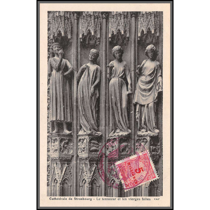 12788 train Railway deutsche reichsbahn zweibrücken 1923 strasbourg cathedrale carte postale postcard reich germany