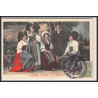 12794 train Railway cachet deutsche reichsbahn zweibrücken 1923 costumes alsace et lorraine carte postale postcard reich