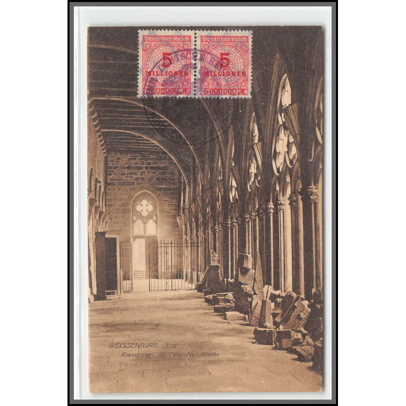 12809 train Railway cachet deutsche reichsbahn zweibrücken 1923 weissenburg carte postale postcard reich allemagne