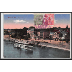 12812 train Railway cachet deutsche reichsbahn zweibrücken 1923 bonn carte postale postcard reich allemagne