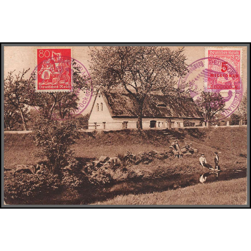 12815 train Railway cachet deutsche reichsbahn zweibrücken 1923 alsace carte postale postcard reich allemagne
