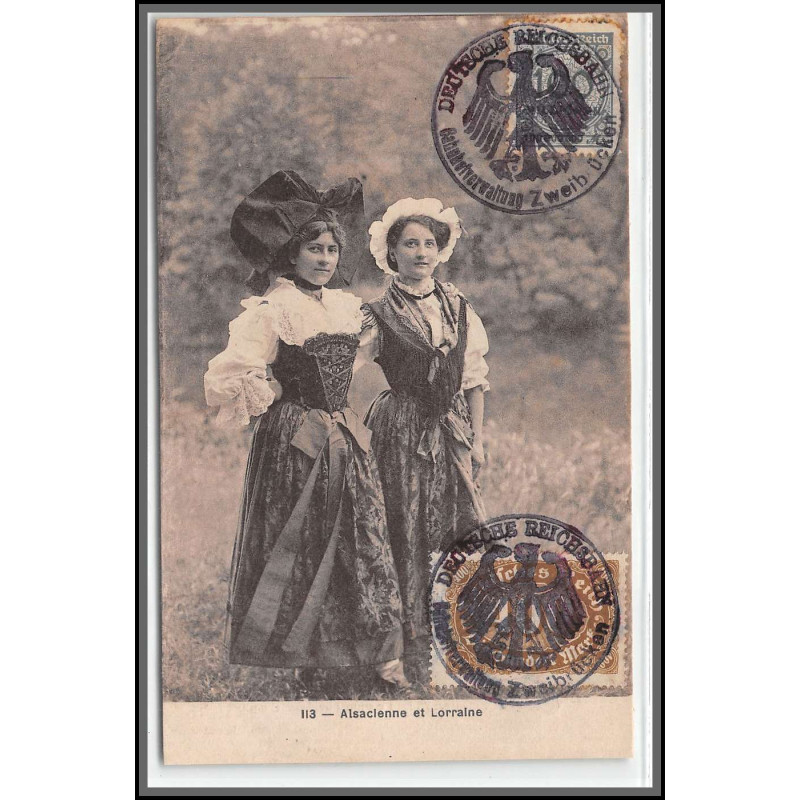 12817 train Railway deutsche reichsbahn zweibrücken 1923 alsacienne et lorraine carte postale postcard reich germany