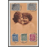 12825 superbe affranchissement recto 5 timbres Koenigshoffen 1923 alsace serie 5046/3 carte postale postcard reich 