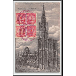 12831 bloc 4 train Railway deutsche reichsbahn zweibrücken 1923 strasbourg cathedrale carte postale postcard reichet