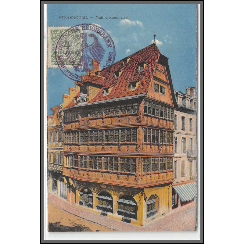 12845 train Railway deutsche reichsbahn zweibrücken 1923 strasbourg maison kammerzell carte postale postcard reich