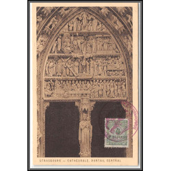 12847 train Railway cachet deutsche reichsbahn zweibrücken 1923 strasbourg cathedrale carte postale postcard reich