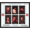 485b - Yemen kingdom MNH ** Bloc N° 37 B OR (gold) Rembrandt (Nederland) (tableaux painting) non dentelé (Imperf)
