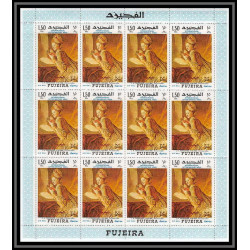 487 Fujeira MNH ** N° 276 / 283 A Tableau (Painting) letter writing week feuilles sheets corot - Gainsborough