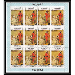 487 Fujeira MNH ** N° 276 / 283 A Tableau (Painting) letter writing week feuilles sheets corot - Gainsborough