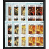 487c Fujeira MNH ** N° 276 / 283 A Tableau (Painting) letter writing week vermeer - corot - Gainsborough 