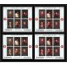 487c Yemen kingdom MNH ** les 4 Blocs N° 37 A B complet OR (gold stamps) Tableau (Painting) Rembrandt