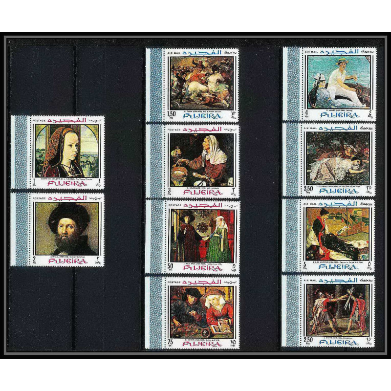490a Fujeira MNH ** N° 224 /233 A Tableau (Painting)s) velazquez - goya - david - courbet - manet - whistler