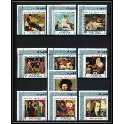 490b Fujeira MNH ** N° 224 /233 A Tableau (Painting)s) velazquez - goya - david - courbet - manet - whistler