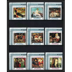 490b Fujeira MNH ** N° 224 /233 A Tableau (Painting)s) velazquez - goya - david - courbet - manet - whistler