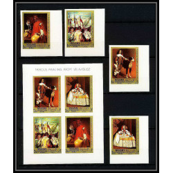 491c Manama MNH ** N° 65 / 68 B + Bloc N° A 4 Diego Velázquez Tableau (Painting)s) non dentelé (Imperf)