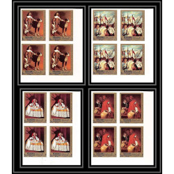 491d Manama MNH ** N° 65 / 68 B Diego Velázquez Tableau (Painting) paintings) non dentelé (Imperf) bloc 4